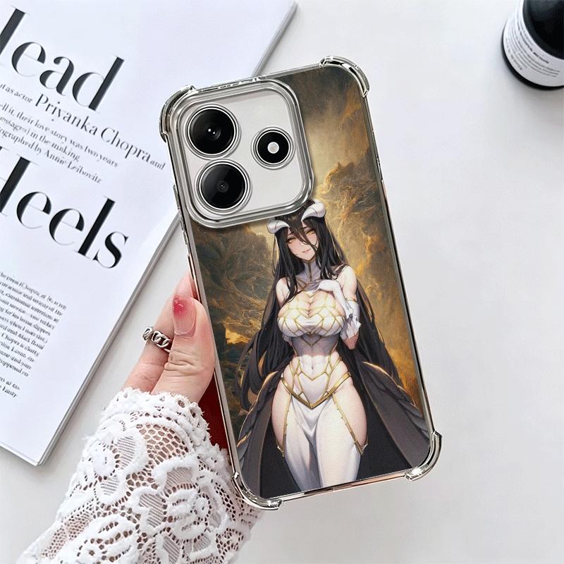 Аниме Чехол для телефона с покрытием Albedo O-Overlords Для Xiaomi Redmi Note 14 15 Pro Plus 13 12 11 11S 11T 10 9S 9 5G Противоударный Airbag C
