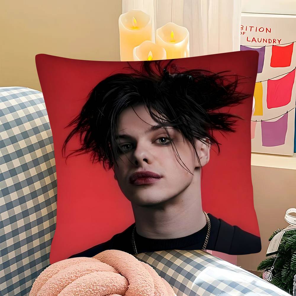 pc Popular YYungblud Singer Pillow Case Fashion Square Pillowcase Bedroom Sofa Room Ins Decoration Leisure