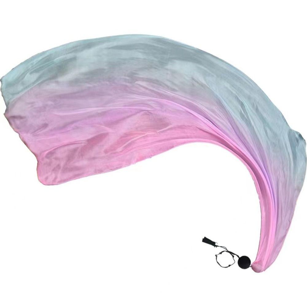 Градиентный цветной танец шелковая вуаль цепочка шар красочный серпантин шелковые флаги танцевальное представление