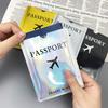 Aluminum Foil Passport Protective Case, Anti-magnetic and Anti-theft Brush, Laser Aircraft Version Passport Holder A-DH