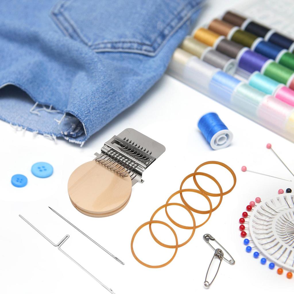 Hand Weave Tool Mini DIY Darning Tool Braiding Patching Machine for Beginners