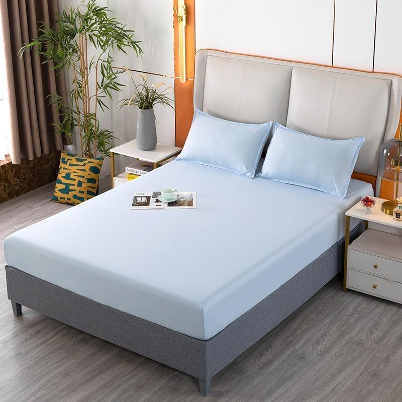 Однотонная напечатанная простыня Простыня для двуспальной кровати Покрывало для кровати Простыня из матового хлопка Защитник матраса Одно изделие Набор из трех предметов
