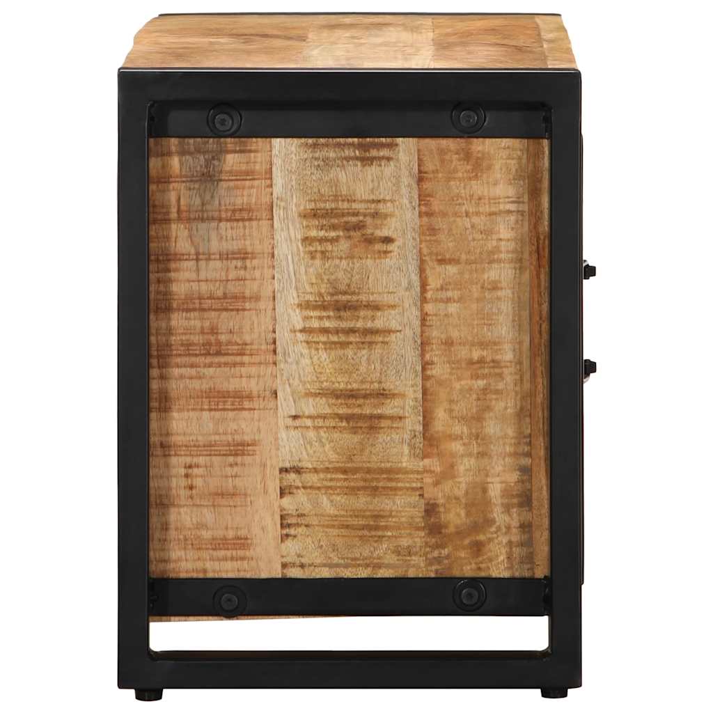 TV Stand 80x30x40 cm Rough Solid Mango Wood