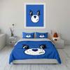 Animal Theme Sticker Set Soft Skin-Friendly Bedding Set Includes 1 Duvet Cover And 2 Pillowcase, Gift
