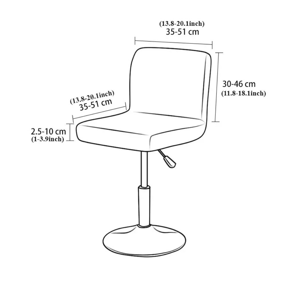 Stretchable Restaurant Stool Cover Jacquard Pattern Dining Chair Cover  for Dining Room