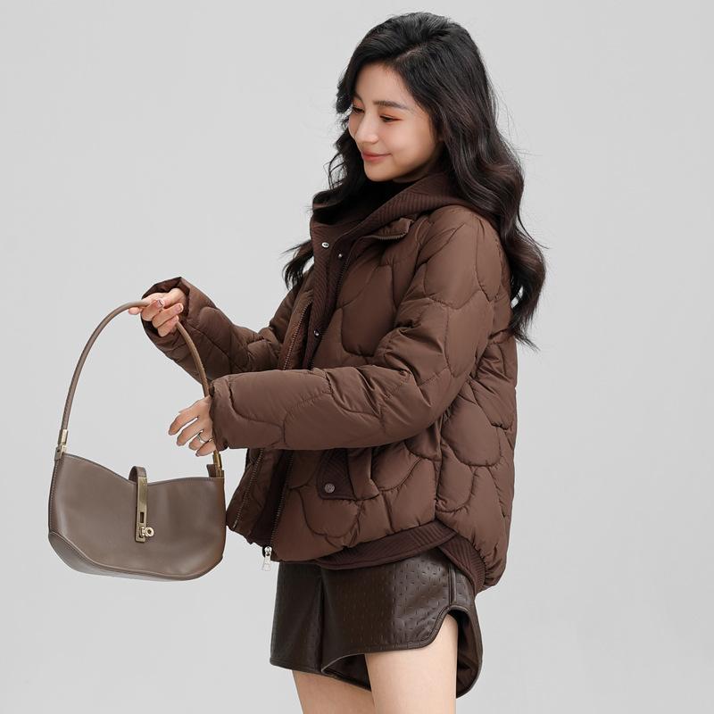 Женская зимняя вязаная толстовка с капюшоном, удобная и теплая одежда, короткая повседневная утолщенная одежда в стиле "хлеб"