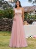 Ever-Pretty Women's Sequin One Shoulder Tulle Bridesmaid Dress With Sleeveless