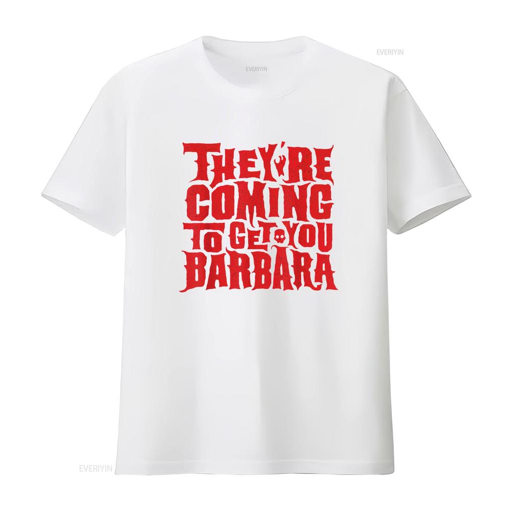 Mens They Re Coming To Get You Barbara T Shirt White Medium vintage Washed graphic Stylish Top For Everyday Wear Slightly