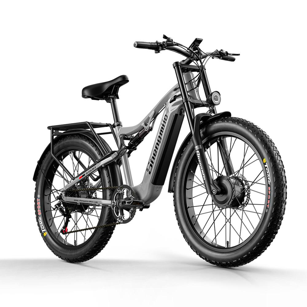 Shengmilo S600 Adult 2000W Men's E-Mountain ebike with Two Motors, 48V17.5AH840WH Battery,26 Inch Wide Tyre Men's Electric Bike