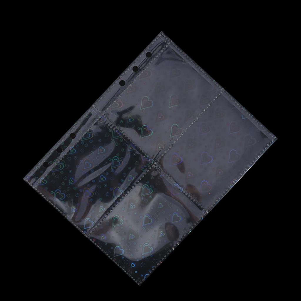 10pcs 4 Grids Photo Album Inner Pages A5 Kpop Binder Photocard Holder Photo Card Loose Leaf Idol Card Collect Book Refill Page