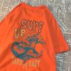 Футболки Surf Up Take It Easy для мужчин и женщин, летняя футболка, дышащая, с круглым вырезом, с коротким рукавом, свободная футболка Harajuku, хлопковые топы для пар