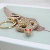 Keychain Shiny Rhinestones Snake Shape Key Ring Decorative Car Key Holder Bag Luggage Key