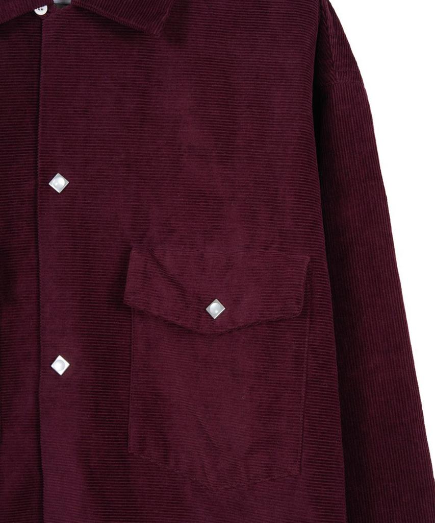 Masiseu Western Corduroy Shirt - Burgundy