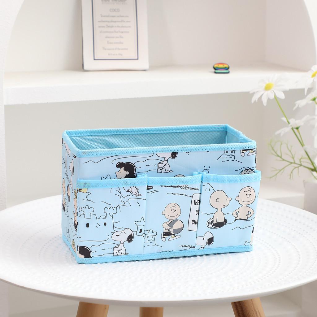 Hello Kitty Kuromi Pochacco Pattern Multi Pocket Foldable Desktop Storage Box For Bedroom And Office Organization