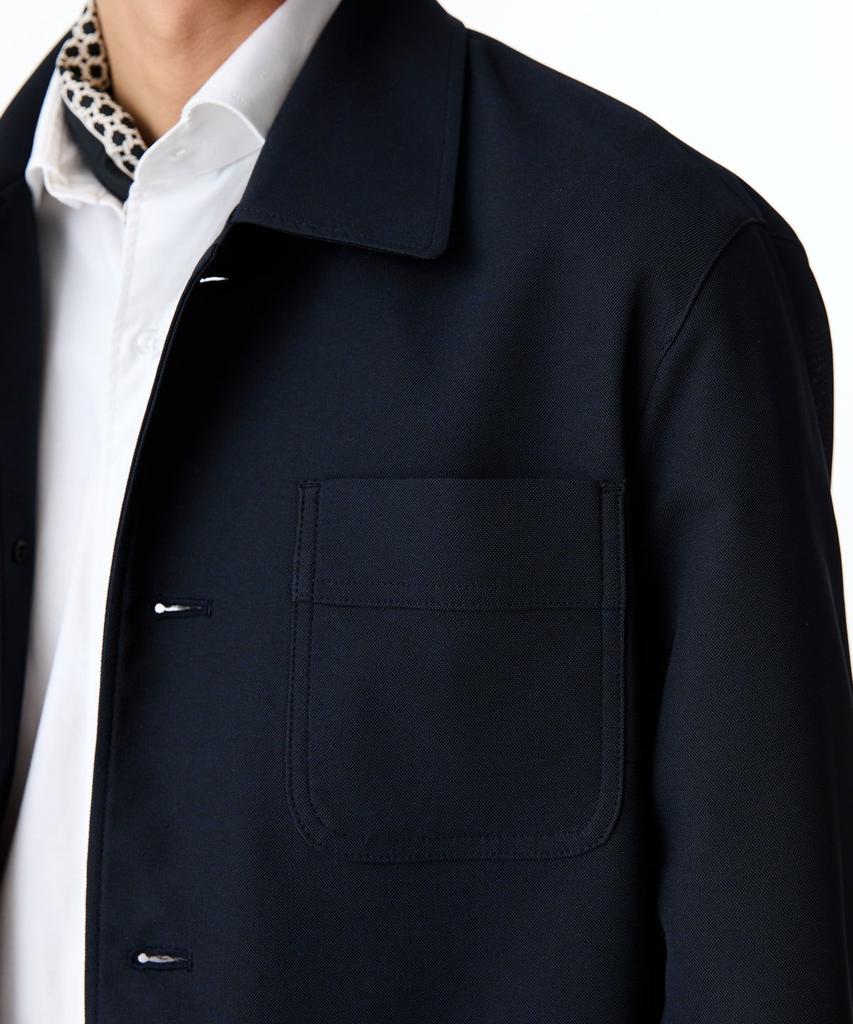 Man On The Boon Patch Pocket Shirt-Style Blouson Jacket_Navy 4714109004