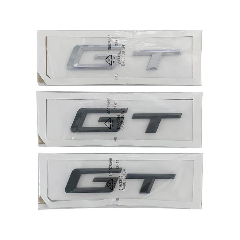 Chrome Black 3D Letters GT ABS Emblem for 5 3 Series 320d E36 320 C 400 650 530 F07 F34 G32 GT Car Trunk Badge Logo Sticker