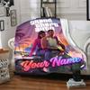 1pc Personalized Name GTA Blanket, Gift, for Men and Women, Soft Blanket, Good for Sofa Bed Couch Travel, Lightweight Flannel Blanket