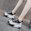 Spring and Autumn Korean Style Thick Soled Sports Shoes for Women, Classic Retro Shoes with Built-in Heels for Enhanced Comfort and Breathability
