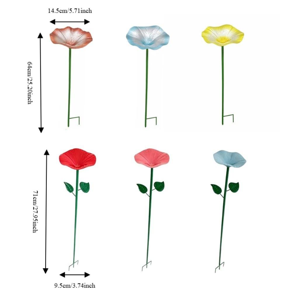 Creative Flower Shaped Bird Bath Iron Bird Water Bowl Butterfly Bee Water Station Parrot