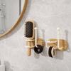 2 Pieces Waterproof Hair Tie Storage Rack Wall Mounted Comb Holder Practical Comb Stand  Vanity