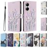 Кожаный чехол с рисунком для Xiaomi Poco F7 F6 F5 Pro F7 Ultra X7 X6 X5 X4 X3 Pro NFC Кошелек-книжка Держатель для карт Обложка для телефонной книги