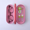 Handmade Chinese Style Double Layer Eyeglass and Contact Lens Case with Cute Digital Print