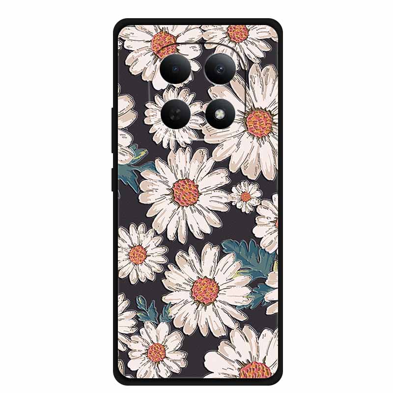 3D Flowers Case For POCO M8 Embossed Blossoms Funda Relief Coque Silicone Soft Back Phone Cover For Xiaomi POCO M 8 TPU Para