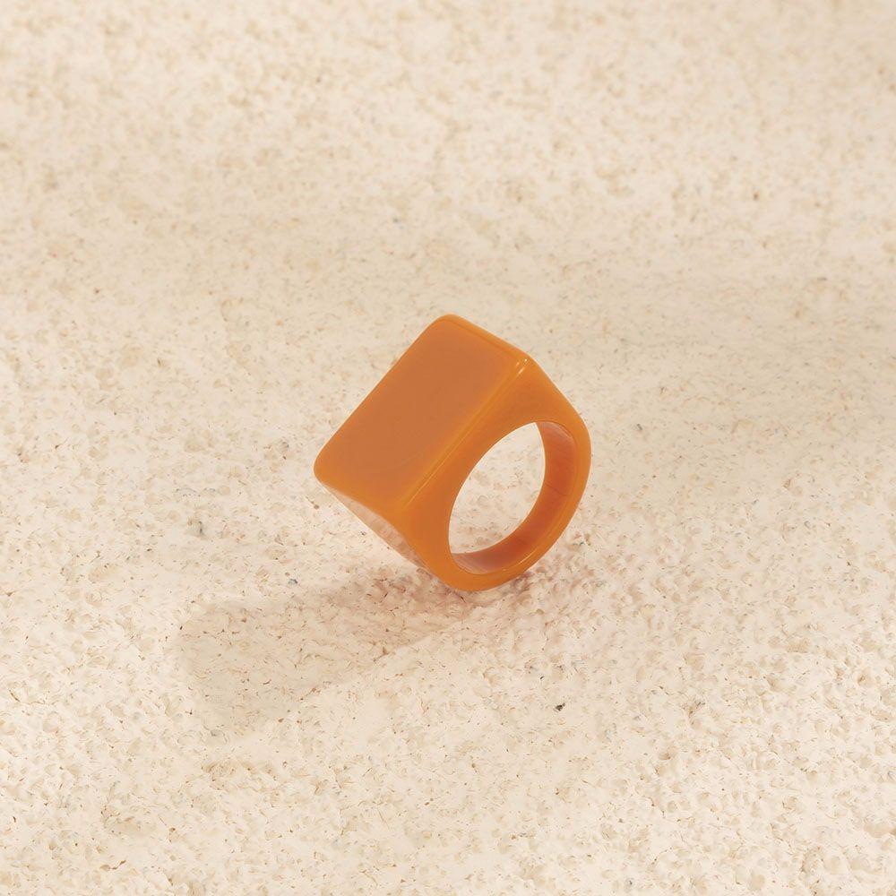 Korean Punk Candy Color Chunky Marbling Solid Color Resin Rings Finger Rings Fashion Jewelry Thumb Rings