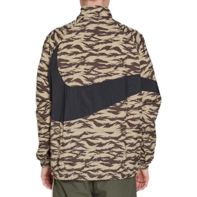 Nike Куртка с длинным рукавом и воротником-стойкой с логотипом Мужские куртки Коричневые AO0862-235