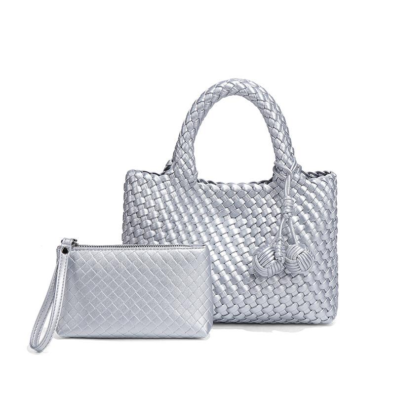 Niche Woven Handheld женская сумка, мягкая кожаная повседневная сумка через плечо на одно плечо, модная универсальная ручная сумка-тоут небольшого размера