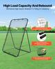 Baseball Softball Rebounder Net 1210 x 1730 mm Pitch Back Trainer, 5 Adjustable Angles with Strike Zone Target, Steel Frame, Bounce Back Net for