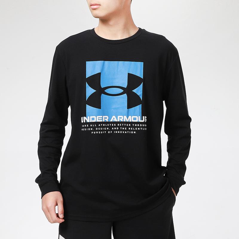 Under Armour Спортивная футболка с круглым вырезом и длинным рукавом, мужские топы, черная 1361691-001