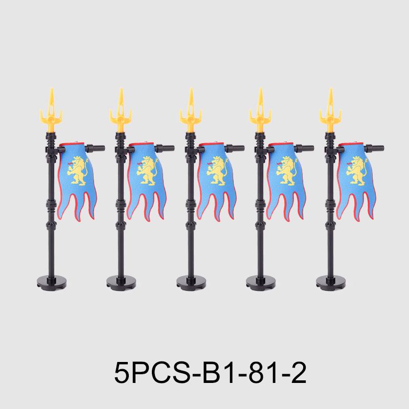 Средневековые военные флаги, серия «Военный замок», рыцарь, солдат, воин, аксессуары, строительные блоки, Древний Священный Рим, кирпичики, игрушки, подарки.