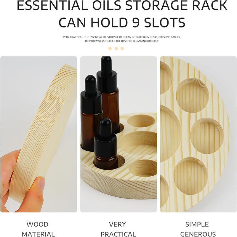 Деревянная подставка для лака для ногтей с эфирным маслом, многоярусный органайзер для хранения на столешнице в ванной комнате, экономящая место тумба под туалетный столик