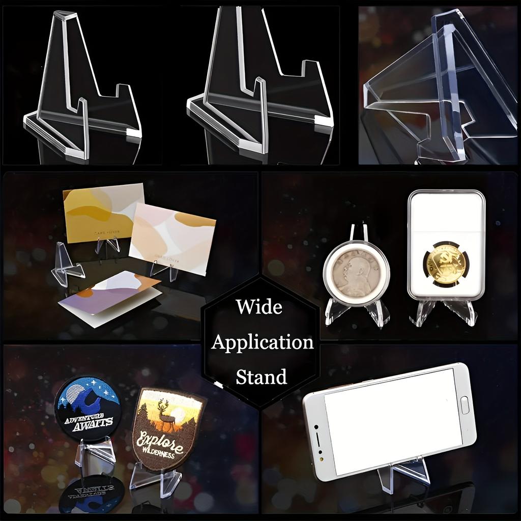 5pcs Acrylic Display Stands, Display Bases, Small Collectible Display Platforms, Multifunctional Holders for Collectibles