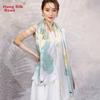 Hangsilu Silk Scarf for Women, Chinese Style Long Scarf, Mulberry Silk Shawl, Birthday And Mother's Day Gift, Holiday Present for Mom And Elders