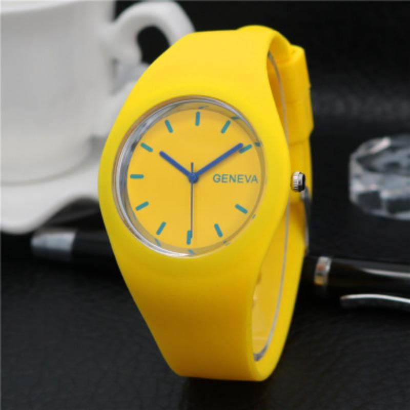 Силиконовые часы Fashion Jelly Candy Geneva Мужские часы Женские часы Кварцевые ультратонкие часы