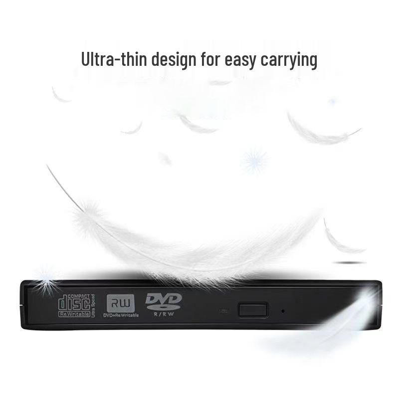 Внешний оптический DVD/CD RW привод для ноутбука, с двойным интерфейсом USB 3.0 Type-C, с текстурированной поверхностью