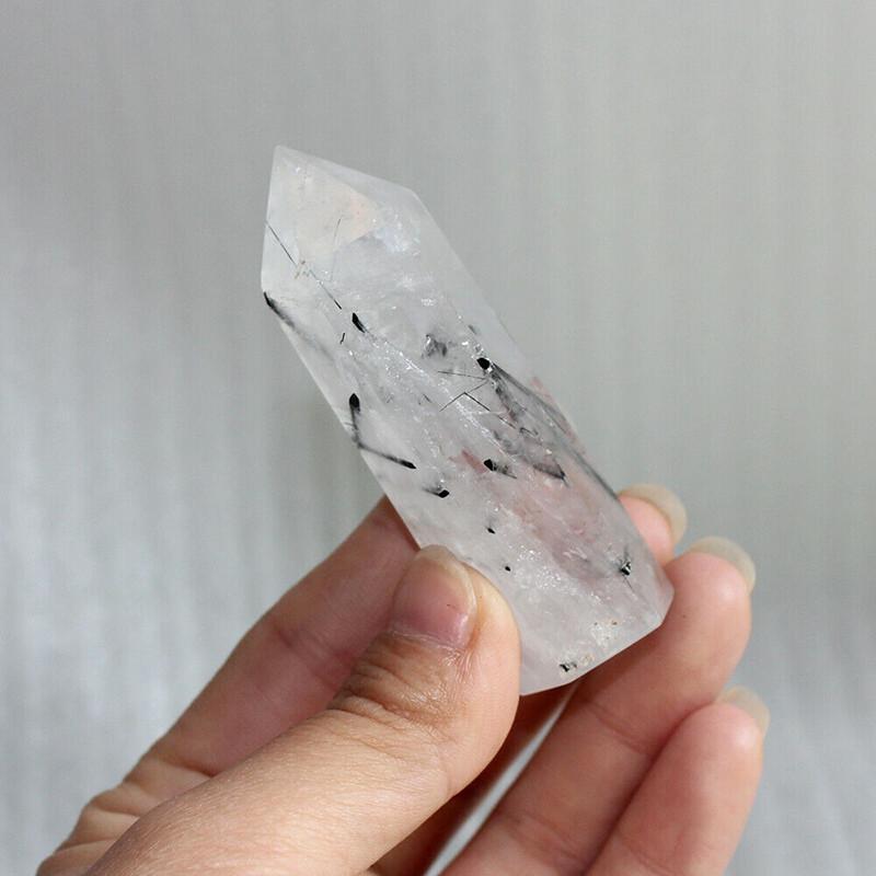 6070мм Натуральный Кристалл Кварца Точка Исцеляющий Обелиск Шестигранная Палочка Декор Рейки