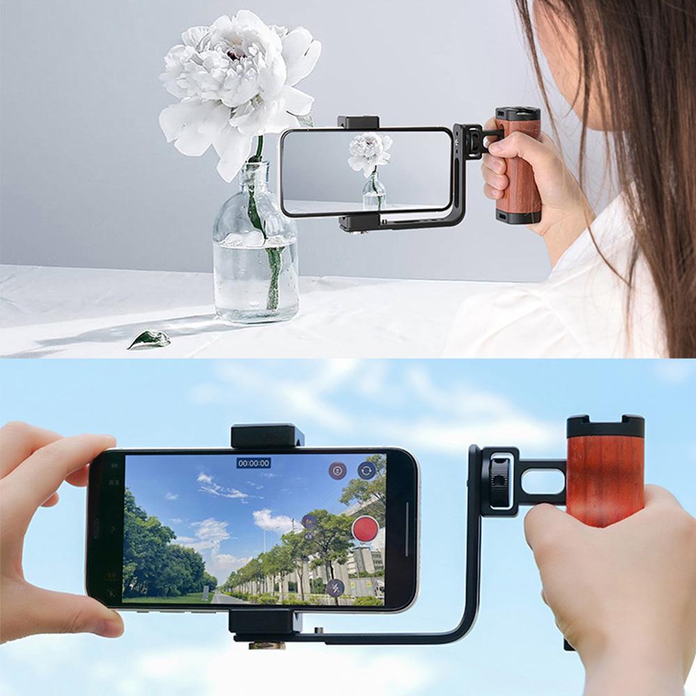 Universal Smartphone Video Grip Handle Handheld Vlog Bracket for Phone Smartphone Video Rig Kit
