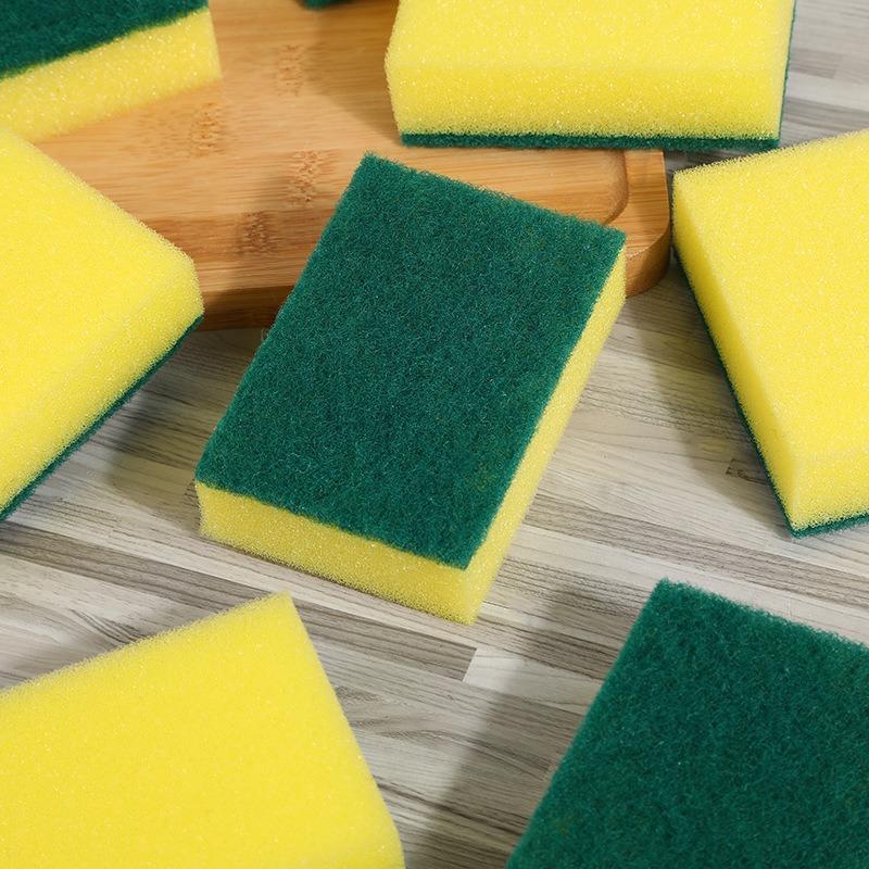 Household Kitchen Cleaning Sponge Cloth Brush Pot Sponge Wipe Dishwashing Scouring Cloth Dual-purpose Brush Pot Magic Sponge Wipe