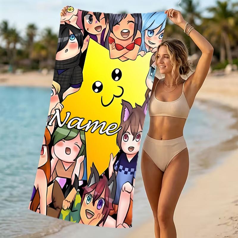 Customizable personalized beach towels Aphmau themed designs.Suitable for the beach, yoga, sports;ideal as beach accessories