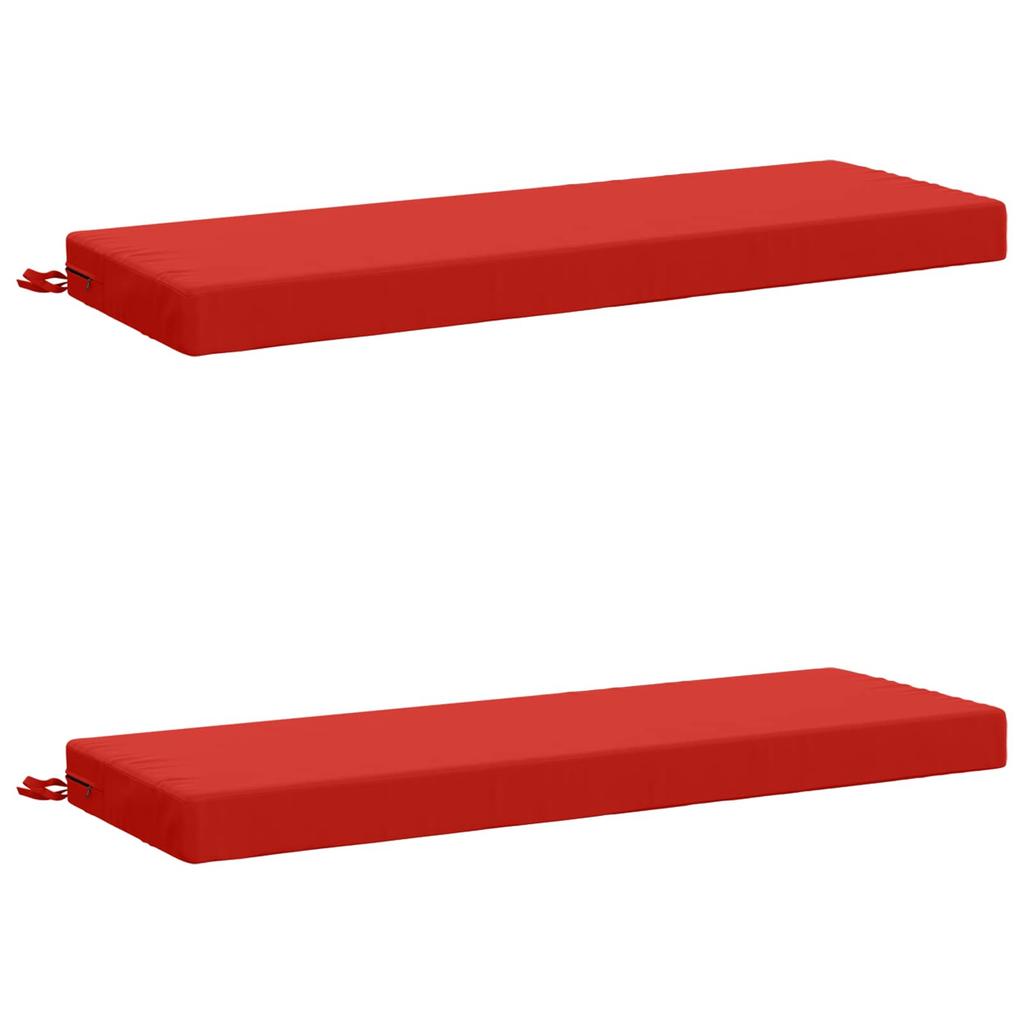 2 piece Bench Cushions SOEST 2 pcs. 100percent Polyester Red