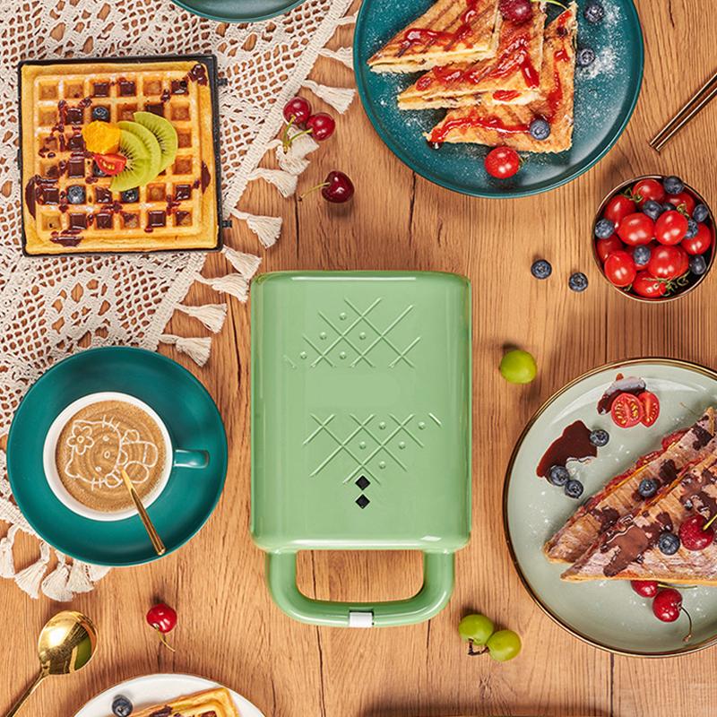 Многофункциональная электрическая сэндвичница, тостер, машина для приготовления сэндвичей на завтрак, вафли, жареное мясо, омлет, формы для завтрака