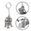 2 Pcs Skeleton On Toilet Key Chain Key Ring Novelty Gift Rubber / Metal Ring
