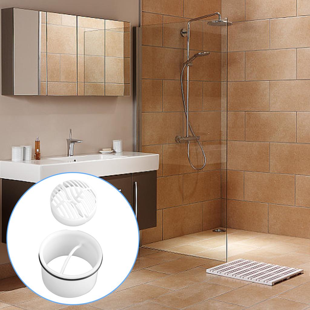 Shower Drain Hair Catcher and Dip Tube Set Practical Kitchen Water Sink Filter Multipurpose Bathroom Floor Drain Cover
