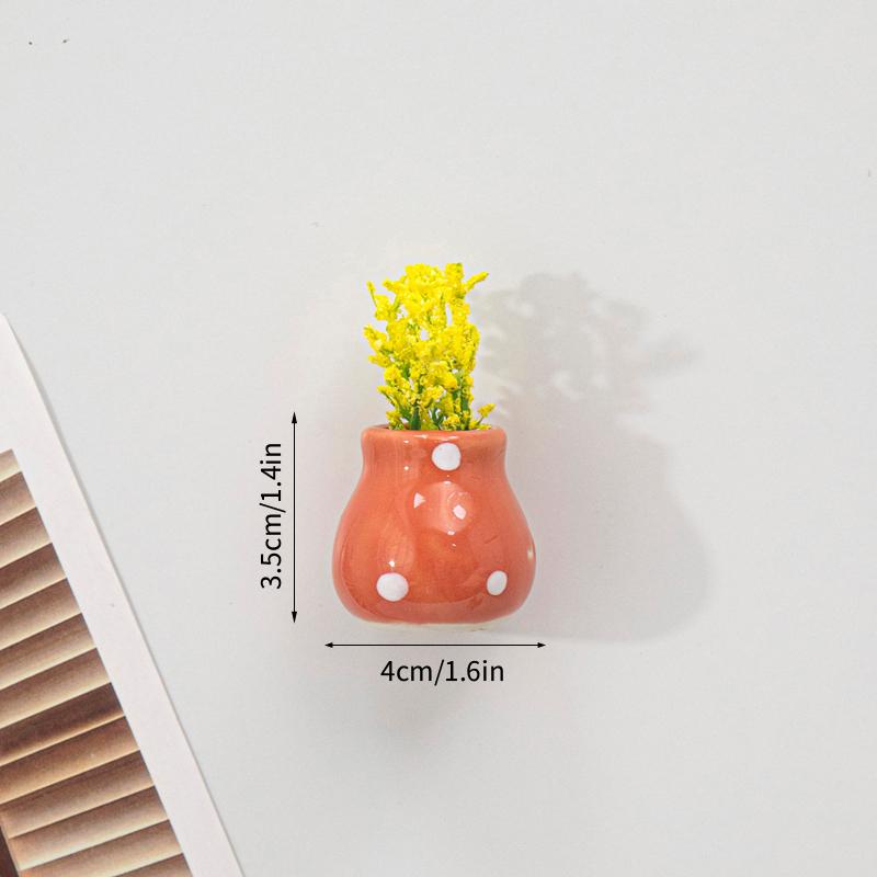 Магниты на холодильник в форме вазы 3D Мини-магниты для холодильника Милый магнит на холодильник для украшения дома Подарок для гостей Новоселье