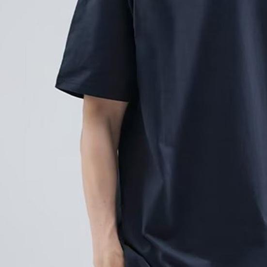 Men Solid Color T-Shirt Round Neck Short Sleeve Summer Tee Casual Loose Fit Tee Shirt for Daily Life Parties Street Beachwear