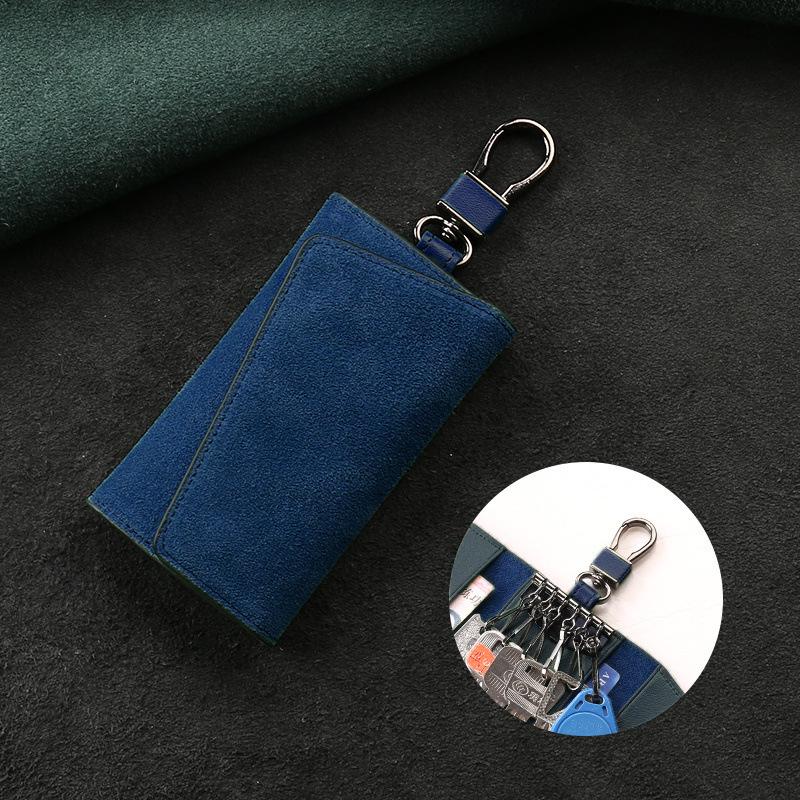 Новый кожаный брелок для ключей Мужской Женский Держатель для ключей Органайзер Чехол Большой вместимости Кошелек для ключей от машины Ключница Мини сумка для карт