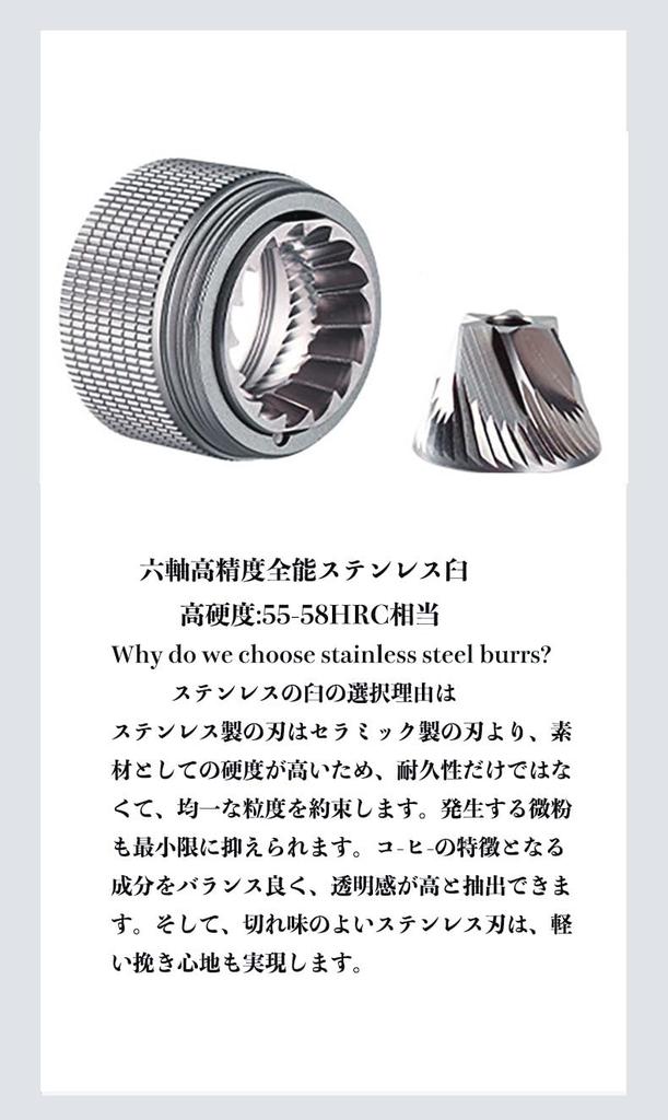 Ручная кофемолка One Bean Mugen C3, Съемная шестигранная ступка из нержавеющей стали, которую легко чистить, Цельнометаллическая кофемолка, Ручное управление,